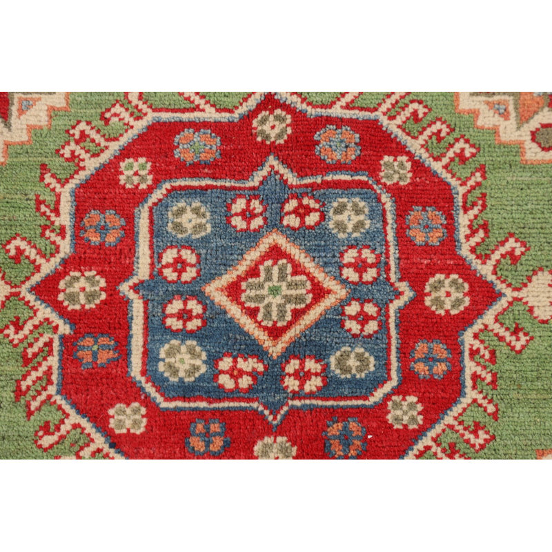 Tapis oriental vert Kazak 5