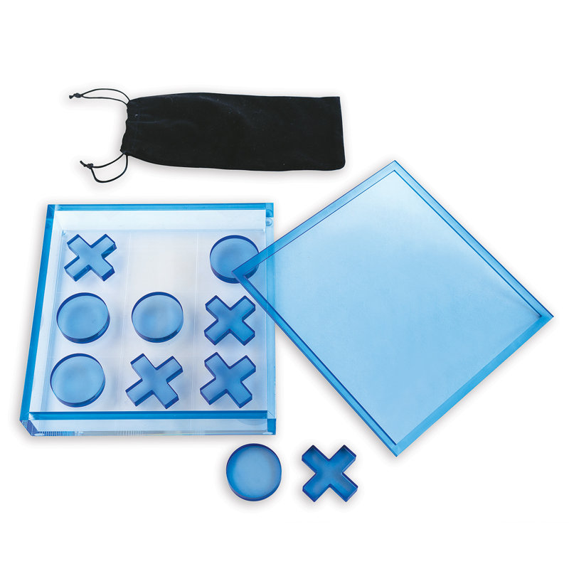 2 Player Acrylic Tic Tac Toe, Blue