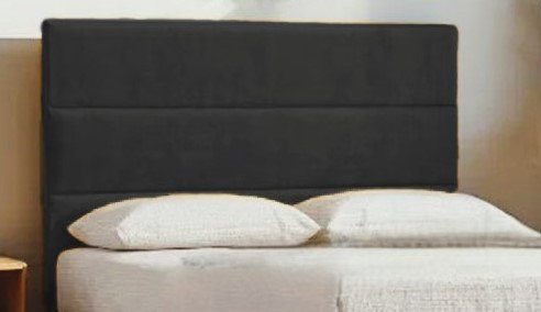 Upholstered Divan Bed with Mattress, Small Double (4'), Black