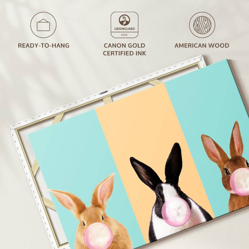 Brampt Funny Bunnies, 8" H x 12" W