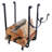 Handcrafted Rectangle Fireplace Log Rack Black
