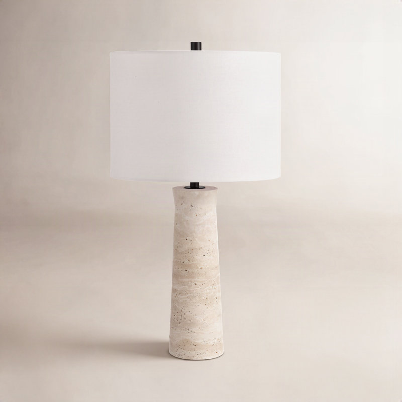 Murano Stone Table Lamp, Ivory