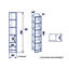 Mario 178.5cm H x 32.2cm W Steel Etagere Bookcase-1556896188