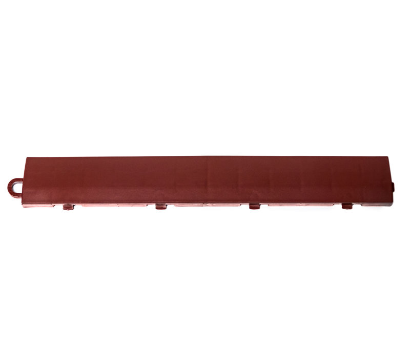 Garniture de plancher encastrée en plastique 12" x 1,75" en rouge brique, Rouge brique