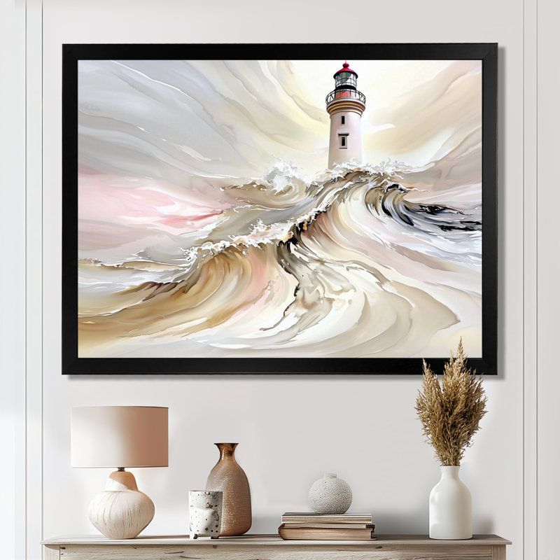 Impression sur toile «Phares majestueux de l'océan au Canada I - Phares», H 34 po x l 44 po, Noir