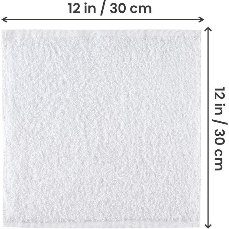 Cotton Washcloths Set - 100% Ring Spun Cotton, Premium Quality Flannel Face Cloths, Highly Absorbent And Soft Feel Fingertip Towels