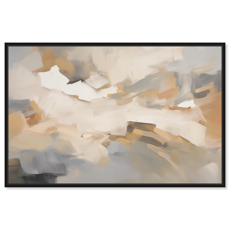Art bohème moderne sur toile, H 11 po x l 16 po, Cadre flottant noir