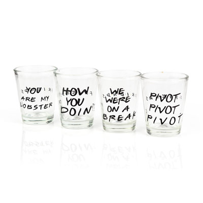 Friends Friends 4 pièces 1,5 oz. Ensemble de verres à boire