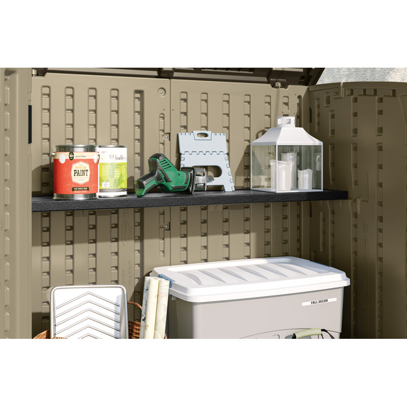 Suncast Horizontal Shed 50 in. W. x 10.25 in. D Shelf Kit in Black