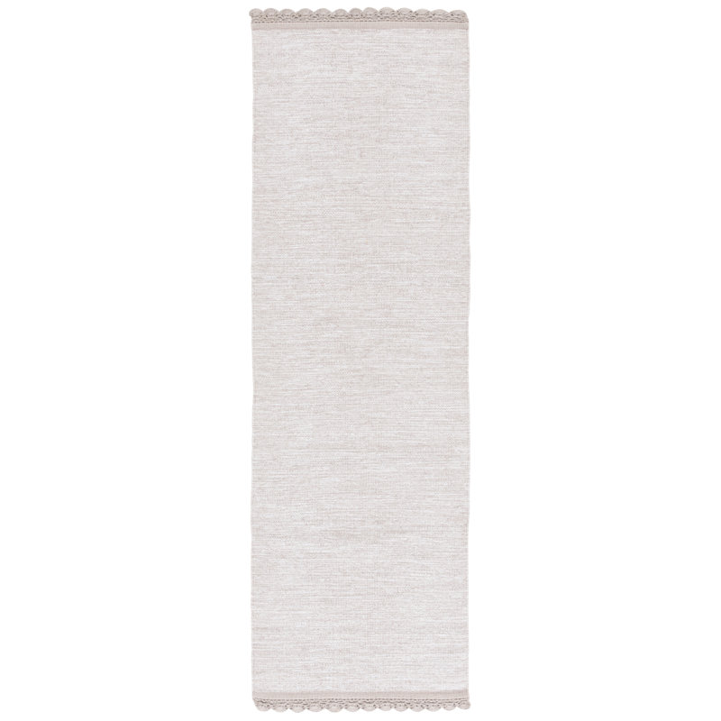 Mohnton Hand Woven Cotton Solid Color Rug, Runner 2'3" x 7'