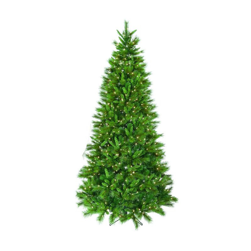 Lighted Artificial Pine Christmas Tree, 7.5' H