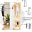 360 Rotating Multifunctional Full - Length Mirror With Hook Storage And Solid Wood, For Home Decor Gym
