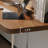 Brown+Clear Rectangular Solid Wood+Acrylic desk-2066081159-2066081178