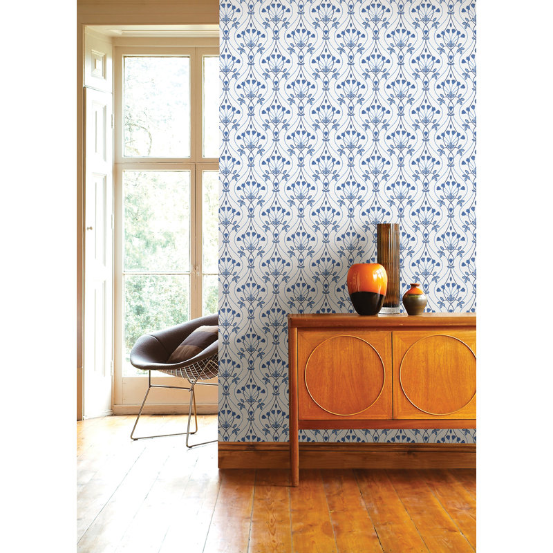 Rouleau de papier peint lisse L 33 pi x l 20,5 po, Bleu