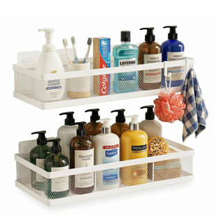 Support de rangement mural pour panier de douche Mesh