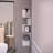 White Full-Wall Floating Shelf