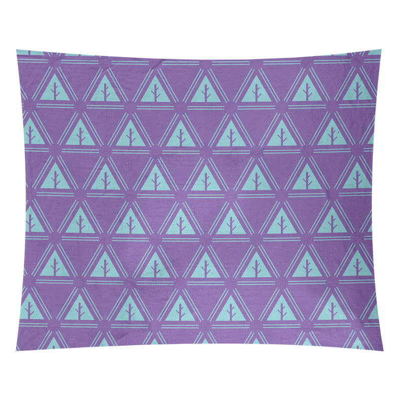 Tapisserie Barbra, H 68 po x l 80 po, Mauve / bleu sarcelle