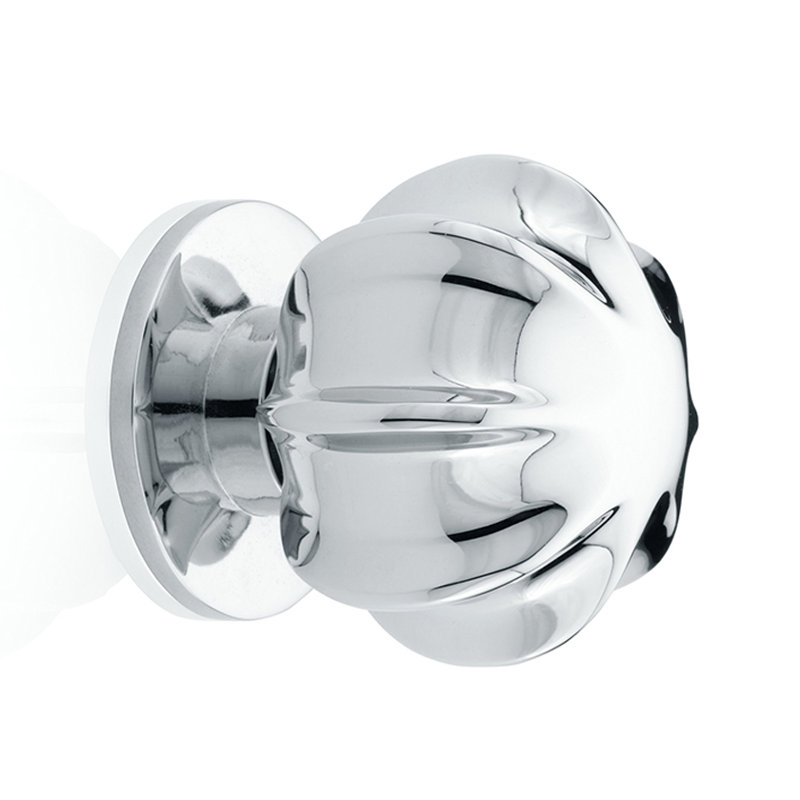 Poignée fantaisie Jeffrey, Chrome brillant, H 1,26 po x l 1,25 po x P 1,25 po