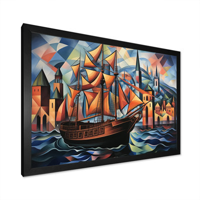 Cubiste de la croisière pirate dans les Caraïbes - art mural bateau côtier