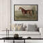 «Brown Horse in The Field Animal Artwork», impression sur toile encadrée classique-107118304-107118305