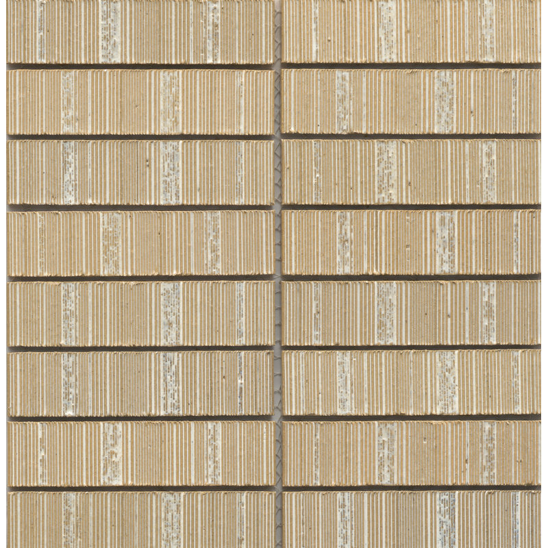 Newtro 12 x 12 Ceramic Decorative Accent Tile, Ivory