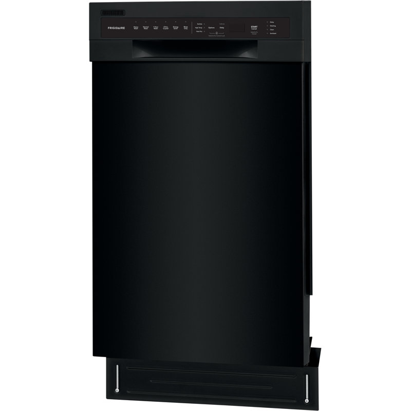 Lave-vaisselle à console complète de 18 po à 52 dBA Frigidaire avec indicateurs de cycle, Noir