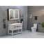 L 24 po x l 19 po avec lavabo blanc / lavabo à tablier frontal