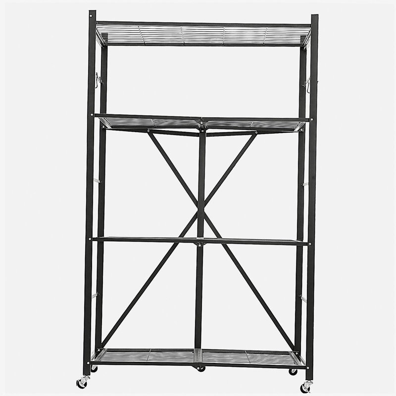 Tablette de rangement pliante avec roulettes