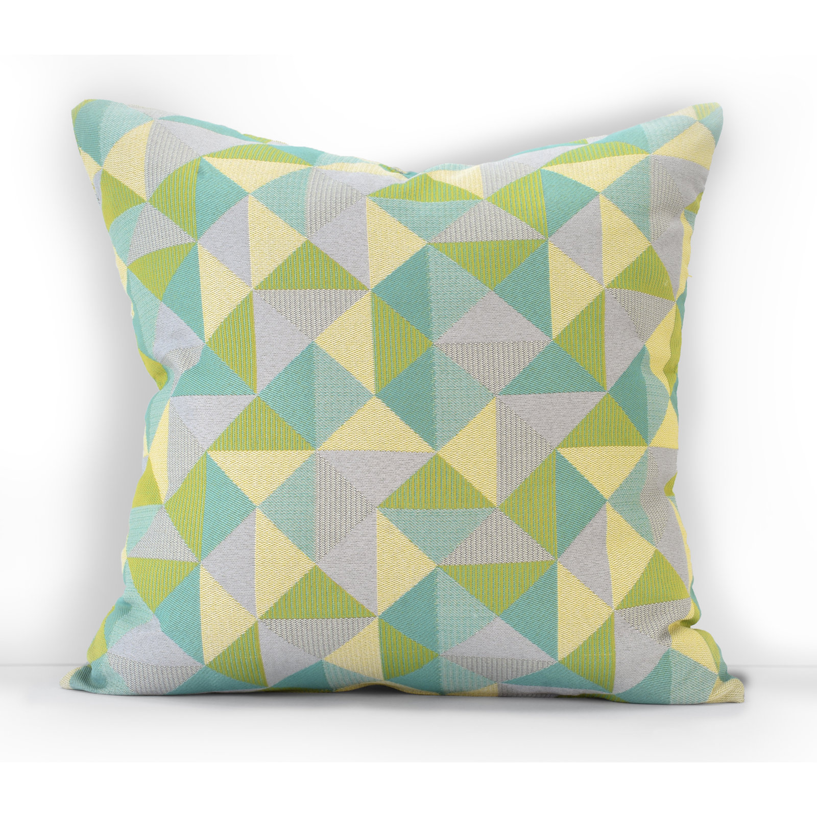 Pacifica Geometric Indoor/Outdoor Throw Pillow, Ruskin Lagoon, 24" x 24"
