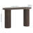 Isa 55" Wide Oval Fluted Console Table in Brown Oak-889932975
