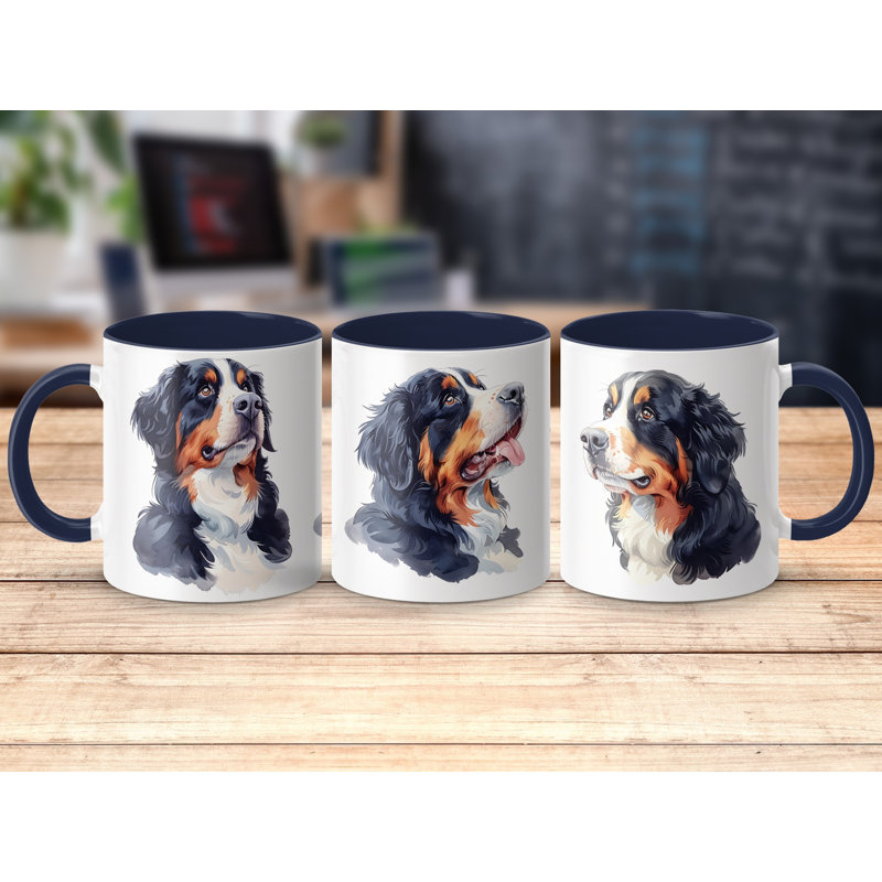 Ceramic Coffee Mug, 3, Navy