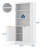 Tall Book Shelf and Bookcase Wooden Bookcase with Doors Modern Book Case with Large Storage Cabinet 5-Shelf Bookcases with Adjustable top Shelf for Home Office Living Room-1696575239