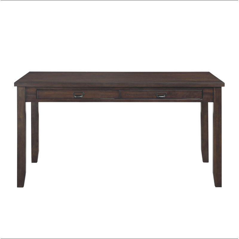 Table de salle à manger à finition bois de cerisier foncé avec 4 tiroirs 1 pièce