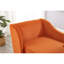 Élégante chaise longue en velours orange courbée à la mode en éponge haute