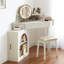 Ensemble de coiffeuse de maquillage avec miroir à lumières DEL et armoire d'appoint mobile-798458251