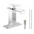 Single Hole Faucet Single-handle Waterfall Bathroom Faucet with Drain Assembly-88740462