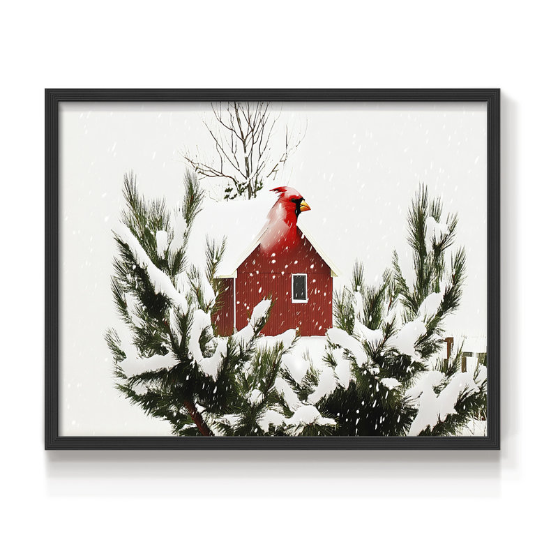 Art de Noël - DC III - Reproduction encadrée - Restickable, H 8 po x l 10 po, Noir, noir, noir, noir