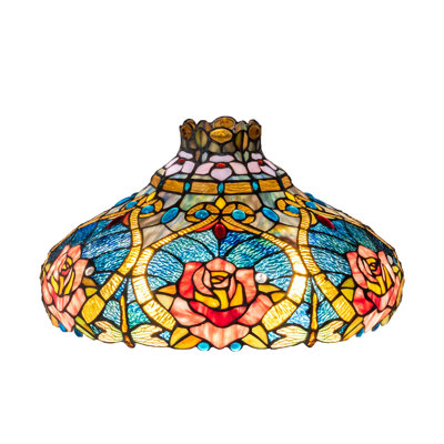 18" Wide Dragonfly Rose Shade