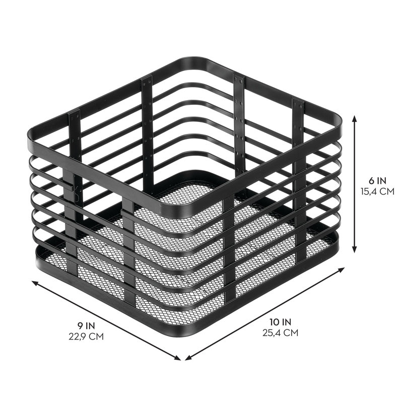 Carson Basket 10 x 9 x 6, Matte Black