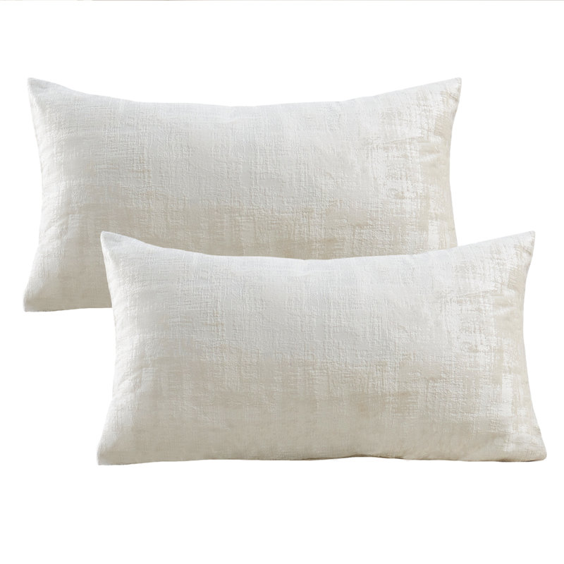 Textured Velvet Textured Rectangular Pillow Cover, Calla Green