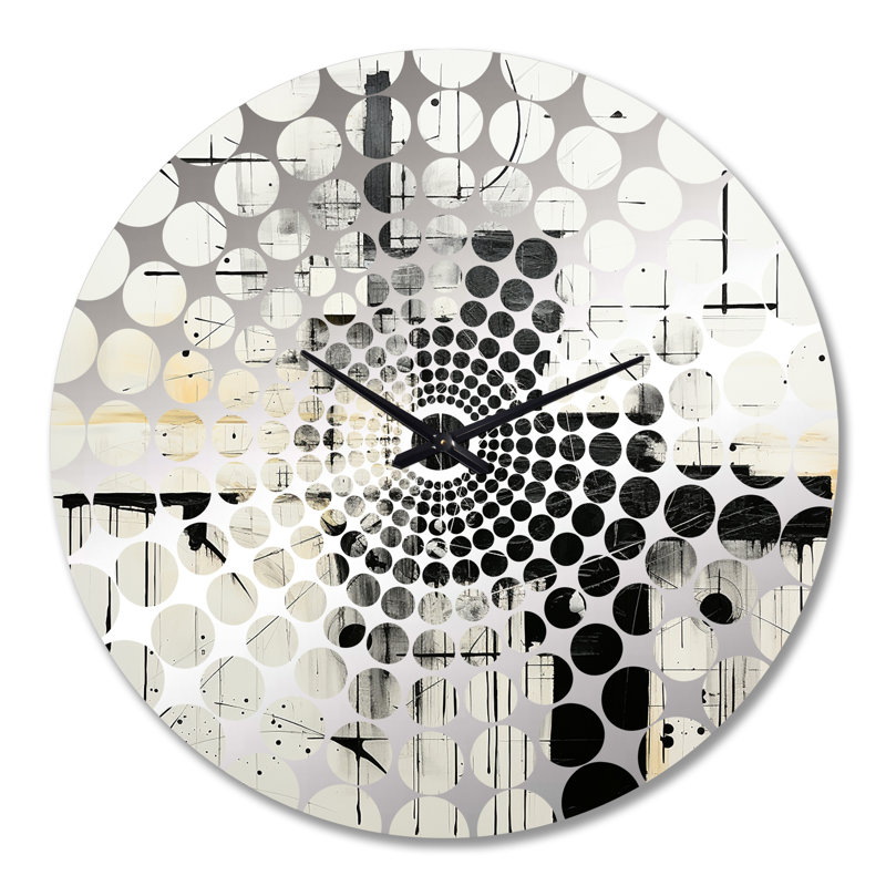 Ellerby - Horloge murale peinture abstraite, Très grand