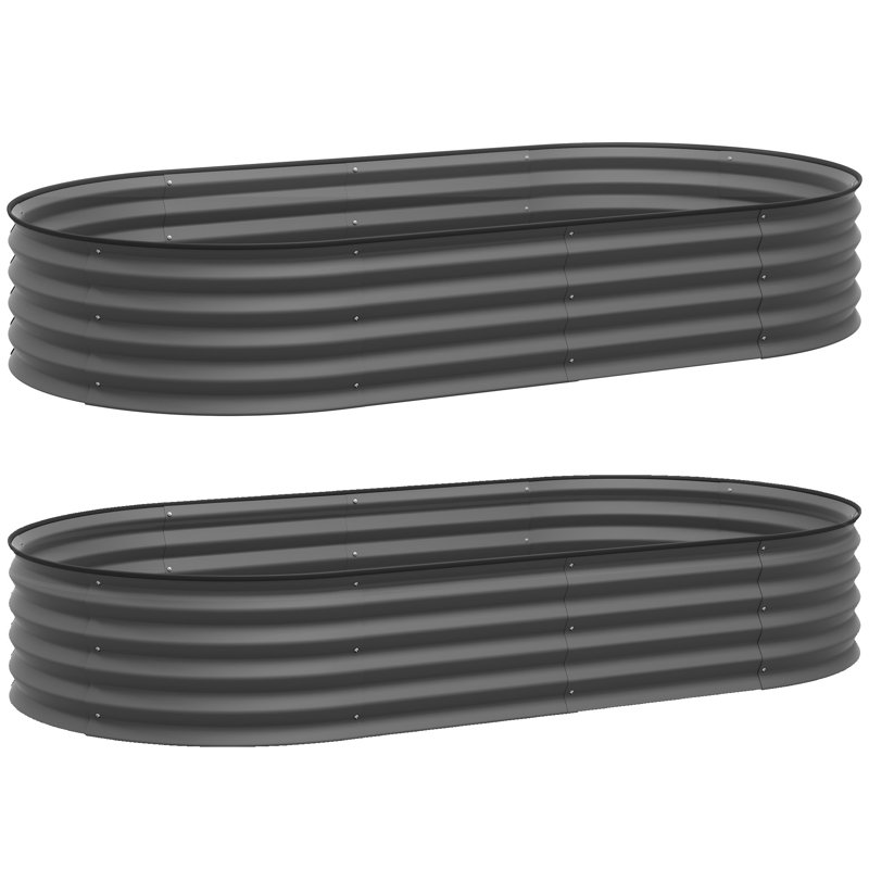 Planter, 30cm H x 181cm W x 93cm D, Dark Grey