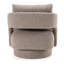 Johnny - Chaise d'appoint moderne en tissu brun