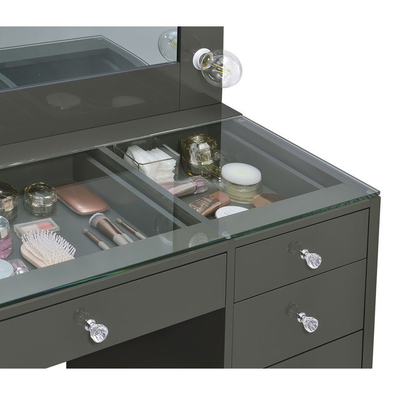 Ensemble de meuble-lavabo 7 tiroirs Fern Grey, Gris, Gris