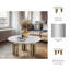 Console en métal avec plateau en marbre - solution de rangement élégante
