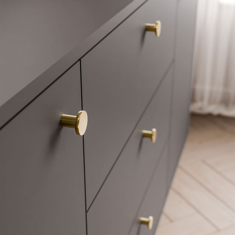 190cm Sideboard, Black/Gold