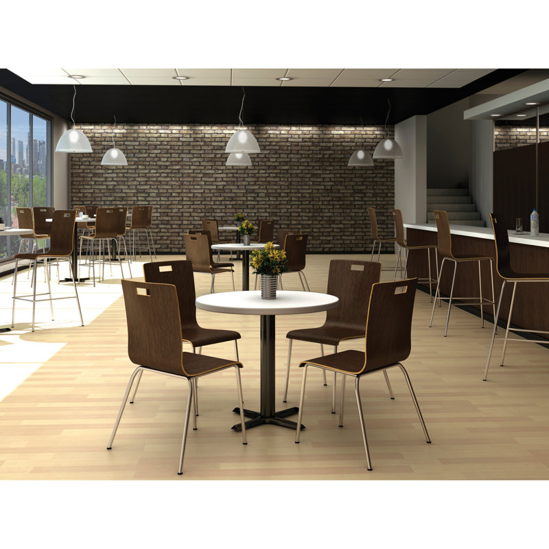 Chaise d’appoint en bois cintré, Espresso