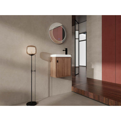 18.5" Wall-Mounted Bathroom Vanity with Resin Sink, Soft Closed Single Door