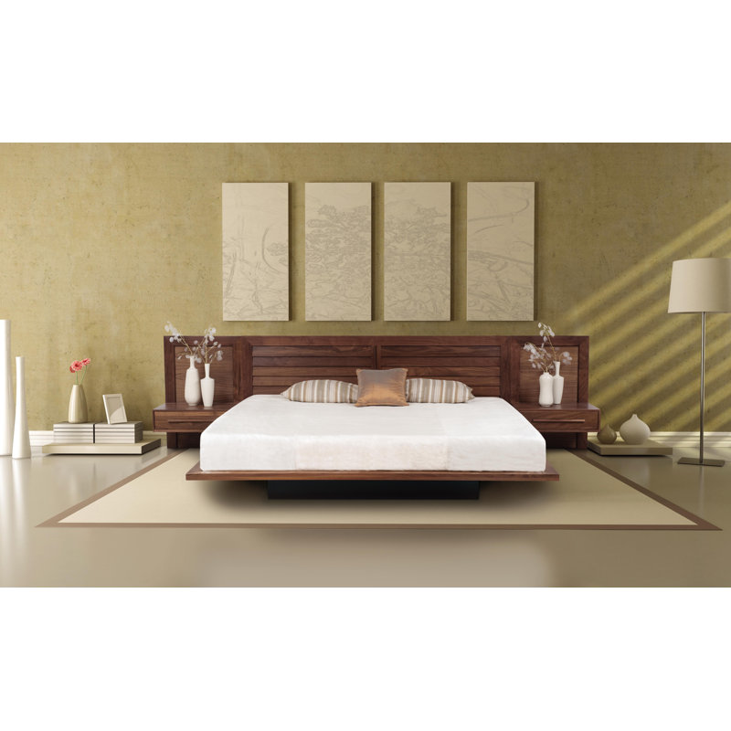 Moduluxe Bed, California King, Natural Walnut