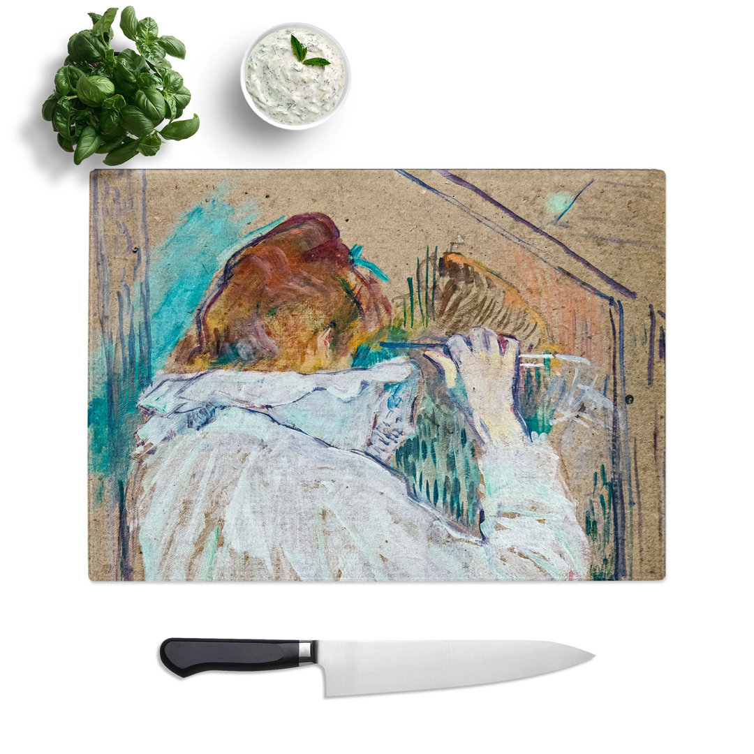 A Portrait of a Woman by Henri de Toulouse-Lautrec Chopping Board